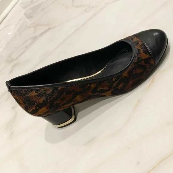 c. Wonder Leopard calf hair and leather pumps Sz 6 1/2 - Picture 7 of 10